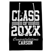 Black|White Abschließ Class Jahr Mittlere Geschenktüte (Rückseite)