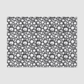 Black White Abstract Circles Collage Tissue Paper Seidenpapier (Vorderseite)