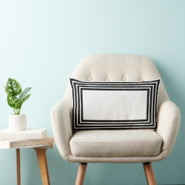 Black & White Abstract Geometrical  Lendenkissen