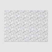 Black White Abstract Hearts Collage Tissue Paper Seidenpapier (Vorderseite)