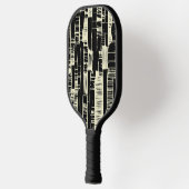 Black &white abstract modern Pickleball Paddle (Links)
