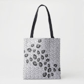 Black White Abstract Pattern Modern Wall Art | Bol Tasche (Vorderseite)