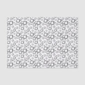 Black White Abstract Squares Collage Tissue Paper Seidenpapier (Vorderseite)