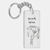 Black & white abstract stick  tapestries wood wall schlüsselanhänger (Vorderseite links)