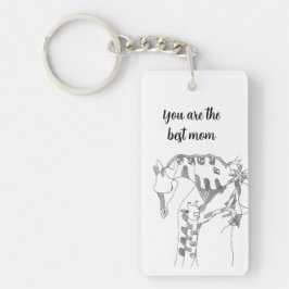 Black & white abstract stick  tapestries wood wall schlüsselanhänger