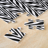 Black & White Abstrakt Zigzag Puzzle (Seite)