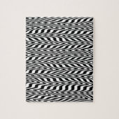 Black & White Abstrakt Zigzag Puzzle (Vertikal)