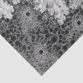 Black&White abstraktes Blasen-Muster Seidenpapier (Ausschnitt)