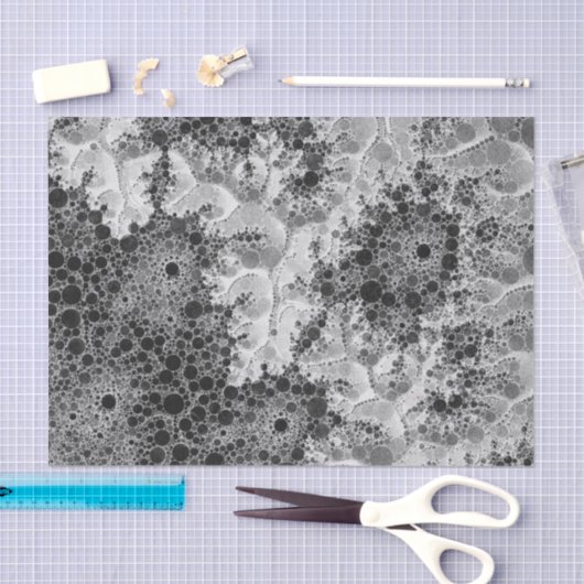 Black&White abstraktes Blasen-Muster Seidenpapier (Handwerk)