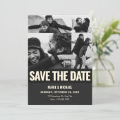 Black white Aesthetic movie scene wedding romance Save The Date (Stehend Vorderseite)
