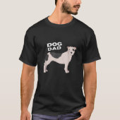 Black White American Pit Bull Terrier Dog Dad Man T-Shirt (Vorderseite)
