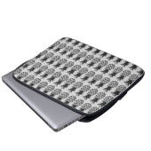 Black&white Ananas Laptopschutzhülle (Vorne Knopf)