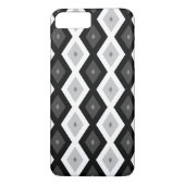 Black, white and grey diamond pattern Case-Mate iPhone hülle (Rückseite)