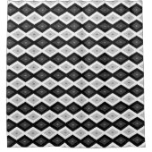 Black, white and grey diamond pattern duschvorhang (Vorderseite)