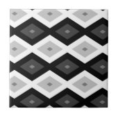 Black, white and grey diamond pattern fliese (Vorderseite)
