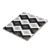 Black, white and grey diamond pattern fliese (Seite)