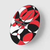 Black, white and red ellipticals runde wanduhr (Winkel)