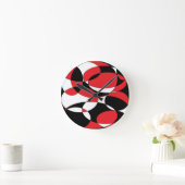 Black, white and red ellipticals runde wanduhr (Zuhause)
