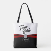 Black, White and Red Team Bride Tasche (Rückseite)