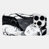 Black & White Anime Girl Case-Mate iPhone Hülle (Rückseite (Horizontal))