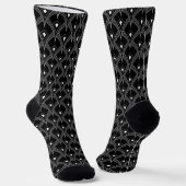 Black & white art-deco seamless pattern 3 socken (Gewinkelt)