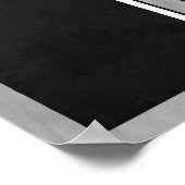 Black & White Art Deco Tapestry Poster (Ecke)