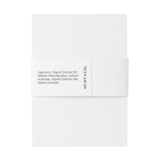 Black & White #Artisan #Soap Band Packaging (Rückseitenbeispiel)