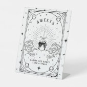 Black & White Baby Dusche Sweet Dessert Table Sockelschild (Vorderseite)