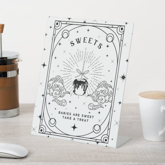 Black & White Baby Dusche Sweet Dessert Table Sockelschild (In SItu)