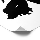 Black & White Baby Elephant Pop Art Poster (Ecke)