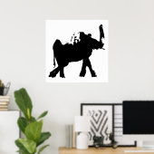 Black & White Baby Elephant Pop Art Poster (Heimbüro)