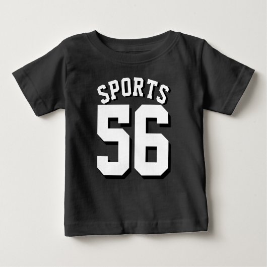 Black & White Baby | Sports Jersey Design Baby T-shirt (Vorderseite)