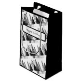 Black & White Bag Geschenktasche Kleine Geschenktüte (Rückseite Schrägansicht)