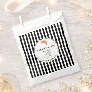 Black White Bakery Logo Product Packaging Bag Geschenktütchen