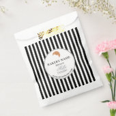 Black White Bakery Logo Product Packaging Bag Geschenktütchen (Versiegelt)