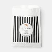 Black White Bakery Logo Product Packaging Bag Geschenktütchen (Vorderseite)