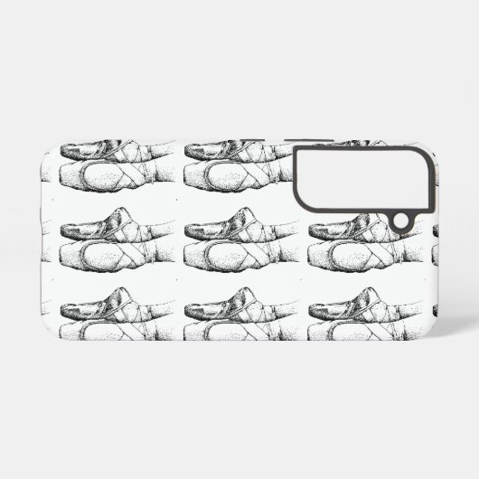 Black & White Ballet Shoes Samsung Galaxy Hülle (Rückseite (Horizontal))