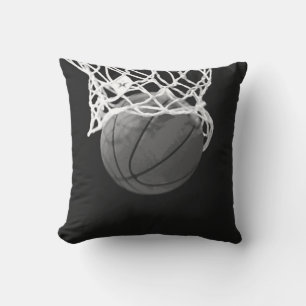Black & White Basketball American MoJo Pillow Kissen