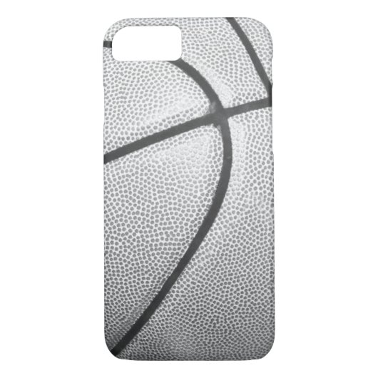 Black & White Basketball iPhone 7 Fall Case-Mate iPhone Hülle (Rückseite)
