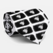 Black & White Basketball Krawatte (Gerollt)