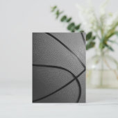 Black & White Basketball Postkarte (Stehend Vorderseite)