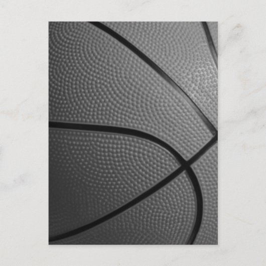 Black & White Basketball Postkarte (Vorderseite)