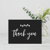 Black & White Beerdigung Danke Karte (Stehend Vorderseite)