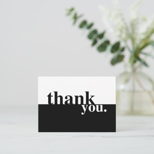 Black & White Beileid Beerdigung Danke Karte (Stehend Vorderseite)