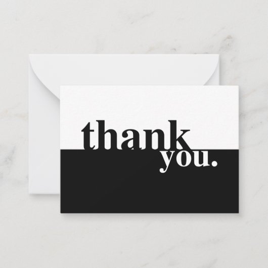 Black & White Beileid Beerdigung Danke Karte (Vorderseite)