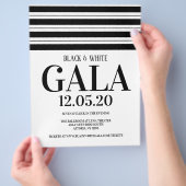 Black & White Benefit Gala New Years Party Flyer (Hand)