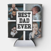 Black White Best Dad Ever Custom Photo Picture Dosenkühler (Vorderseite)