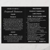 Black & White Bi-fold Custom Foto Funeral Program Flyer (Hinten)