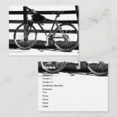 ©Black & White Bicycle on Sea Visitenkarte (Vorne/Hinten)