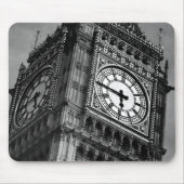 Black & White Big Ben Clock Tower Europa Mousepad (Vorne)